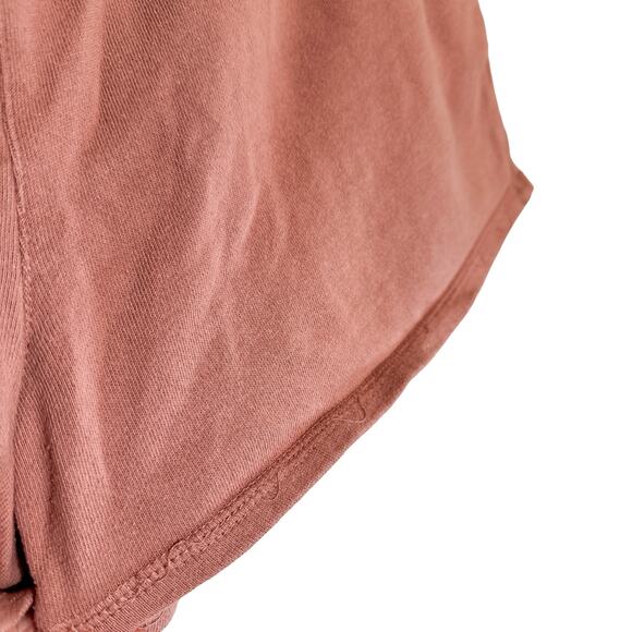 Vuori Sunnyside Pull On Cotton Drawstring Relaxed Mini Shorts Burnt Clay Large - Picture 13 of 15